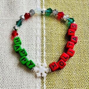 Taylor Swift Christmas Holidays Eras Tour Friendship Bracelet ~ Happy Holitays